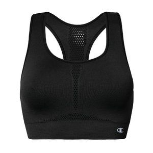 XL Champion Medium Support Infinity Shape Seamless Racerback Sports Bra - Black